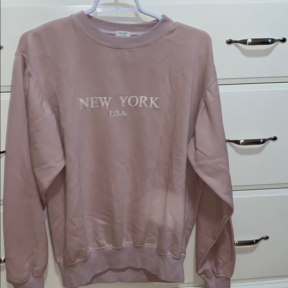 rose pink brandy melville sweatshirt